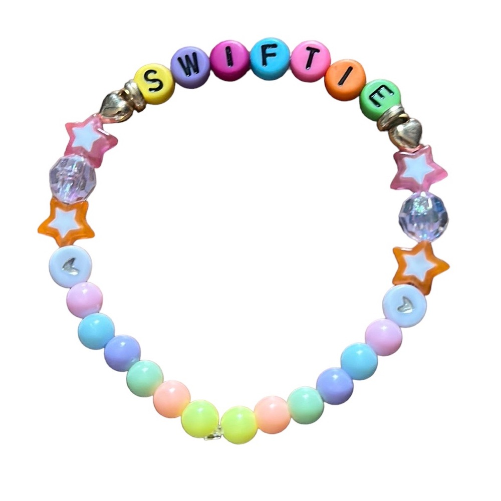5 for $20 Taylor Swift Handmade Friendship Beaded Bracelet
“Swiftie”